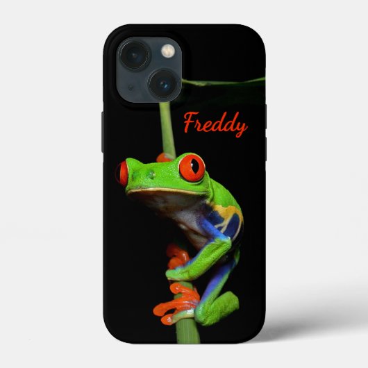 Rotäugiger gemalter Laubfrosch Eigenname Case-Mate iPhone Hülle (Rückseite)