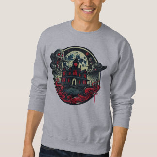 Rotäugiges Spukhaus-Horror Sweatshirt
