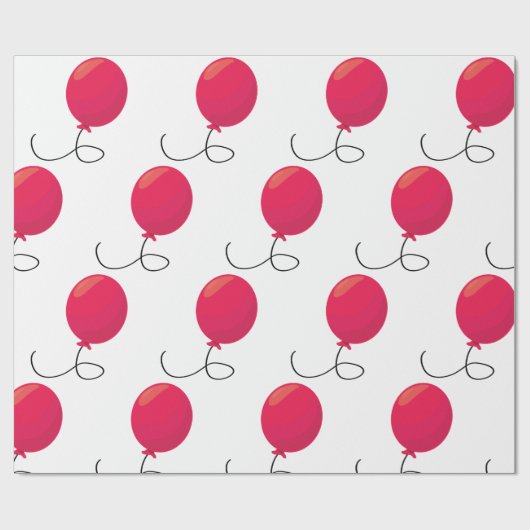 Rotballon Geschenkpapier (Flach)