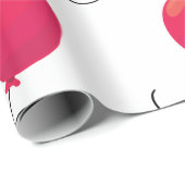 Rotballon Geschenkpapier (Rolleneckpunkt)