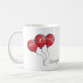 Rotballongeschenk zum 30. Geburtstag Kaffeetasse (Links)
