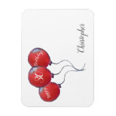 Rotballongeschenk zum 30. Geburtstag Magnet (Vertikal)
