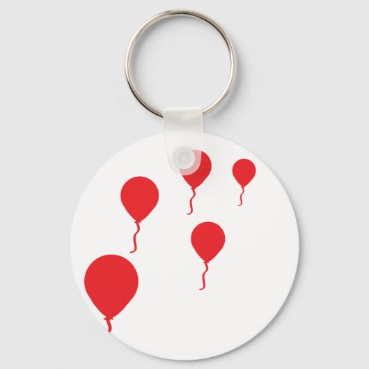 Rotballonsymbol Schlüsselanhänger (Vorderseite)