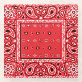 Rotbandana paisley bandanas Rap Hip Hop Glasuntersetzer