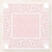 Rotbandana paisley bandanas Rap Hip Hop Glasuntersetzer (Rückseite)