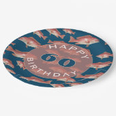 Rotbarsch Alles Gute zum Geburtstag Alter Pappteller (Schrägansicht)