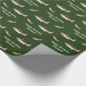 Rotbarsch-alles Gute zum Geburtstag (Grün) Geschenkpapier (Ecke)