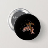 Rotbarsch Angeln Jagd Bigfoot Fischer Button (Vorne & Hinten)