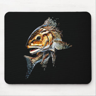 Rotbarsch-Angelshirt und Ausrüstung für Männer Mousepad