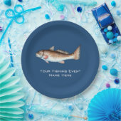 Rotbarsch-Fischen-Ereignis Pappteller (Party)