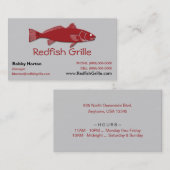 Rotbarsch-Grill-Visitenkarte Visitenkarte (Vorne/Hinten)