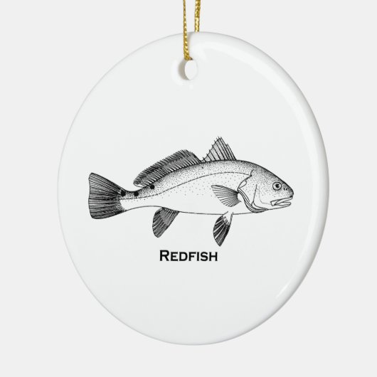 Rotbarsch-Illustration Keramikornament (Links)