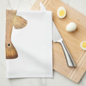 Rotbarsch-Logo Küchentuch (Viertel Falte)