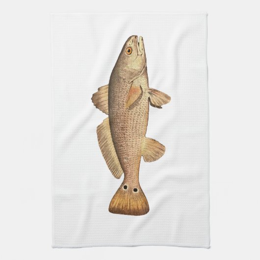 Rotbarsch-Logo Küchentuch (Vertikal)