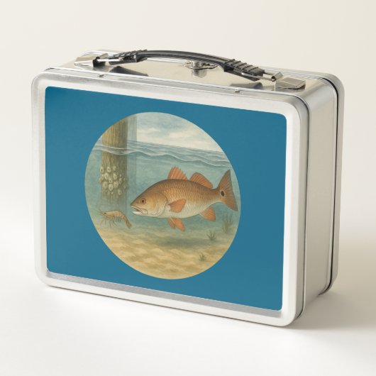 Rotbarsch Metall Brotdose (Rückseite)