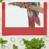 Rotbarsch-Papageien Papagei Vogelgeflügel Wasserfa Geschirrtuch (Gefaltet)