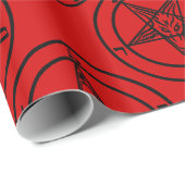 Rotbarsch-Pentagramm-halloween Geschenkpapier (Rolleneckpunkt)