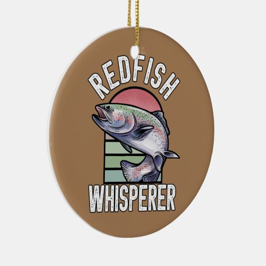 Rotbarsch Whisperer Fisherman Fish Fish Keramik Ornament (Rechts)