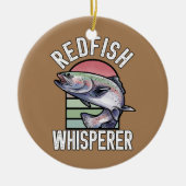 Rotbarsch Whisperer Fisherman Fish Fish Keramik Ornament (Vorne)