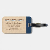 Rotbarsche (blauer Akzent) Gepäckanhänger (Rückseite horizontal)