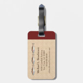 Rotbarsche (Bordeaux-Akzent 1) Gepäckanhänger (Rückseite vertikal)