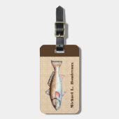 Rotbarsche (Brown-Akzent) Gepäckanhänger (Vorderseite vertikal)