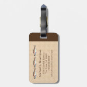 Rotbarsche (Brown-Akzent) Gepäckanhänger (Rückseite vertikal)