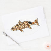 Rotbarsche durch Patternwear© Ovaler Aufkleber (Umschlag)