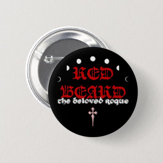 Rotbart-Knopf Button (Vorne & Hinten)