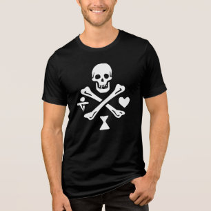 Rotbarts schwarzes Männer-T-Shirt Tri-Blend Shirt