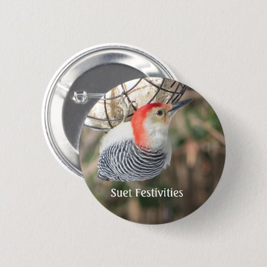 Rotbauchspecht Button (Vorne & Hinten)