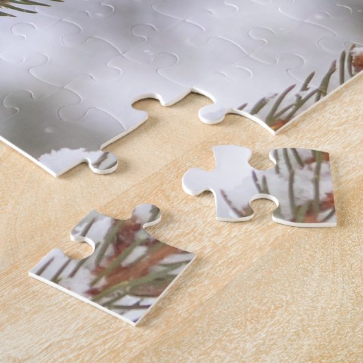 Rotbauchspecht im Schnee Puzzle (Seite)