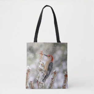 Rotbauchspecht im Schnee Tasche