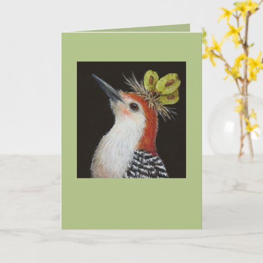 Rotbauchspecht Karte (Gelbe Blume)