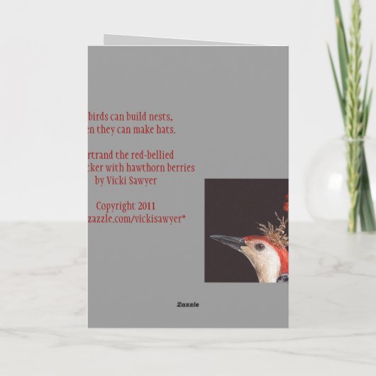 Rotbauchspecht Karte (Rückseite)