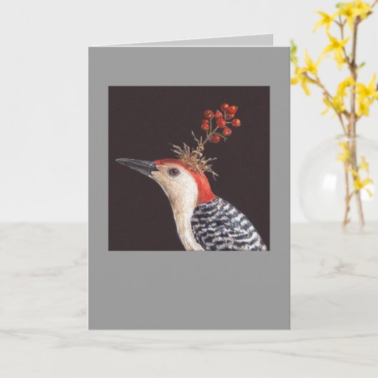 Rotbauchspecht Karte (Gelbe Blume)