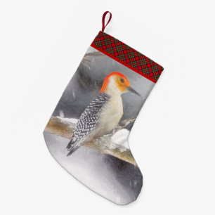 Rotbauchspecht Malerei Originale Vogelkunst Kleiner Weihnachtsstrumpf