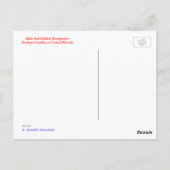 Rotbauchspecht Postkarte (Rückseite)