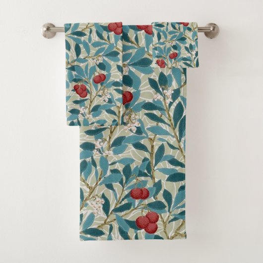 Rotbeerbaum, William Morris Badhandtuch Set (Insitu)