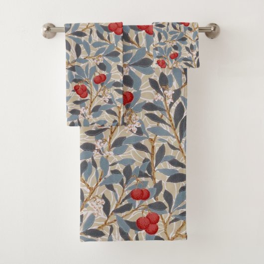 Rotbeerbaum, William Morris Badhandtuch Set (Insitu)