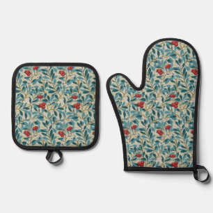 Rotbeerbaum, William Morris Ofenhandschuh & Topflappen-Set