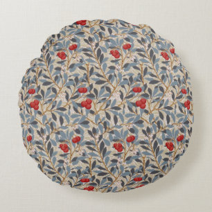 Rotbeerbaum, William Morris Rundes Kissen