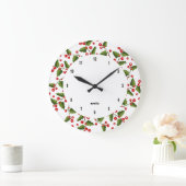 Rotbeerbrand Große Wanduhr (Zuhause)