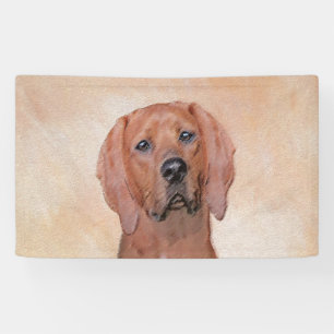Rotbein-Innenmalerei - Niedliche Original Hundkuns Banner