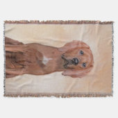 Rotbein-Innenmalerei - Niedliche Original Hundkuns Decke (Vorderseite)