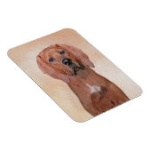 Rotbein-Innenmalerei - Niedliche Original Hundkuns Magnet (Rechte Seite)