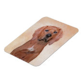 Rotbein-Innenmalerei - Niedliche Original Hundkuns Magnet (Linke Seite)