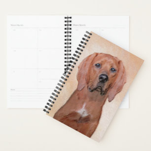 Rotbein-Innenmalerei - Niedliche Original Hundkuns Planer