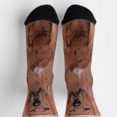 Rotbein-Innenmalerei - Niedliche Original Hundkuns Socken (Oben)