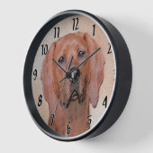 Rotbein-Innenmalerei - Niedliche Original Hundkuns Uhr (Winkel)